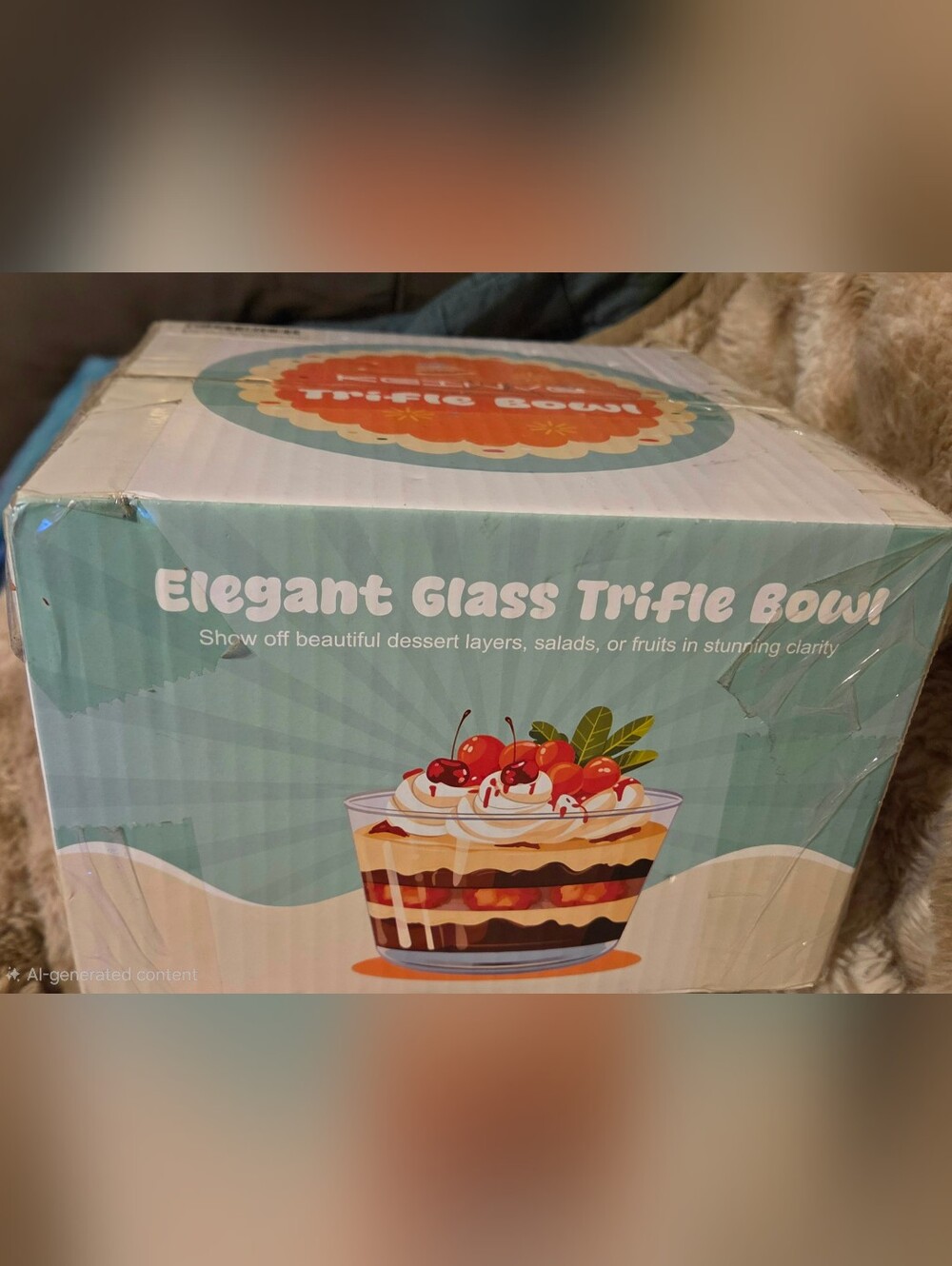 New 97oz Trifle Glass Serving Bowls with Lids